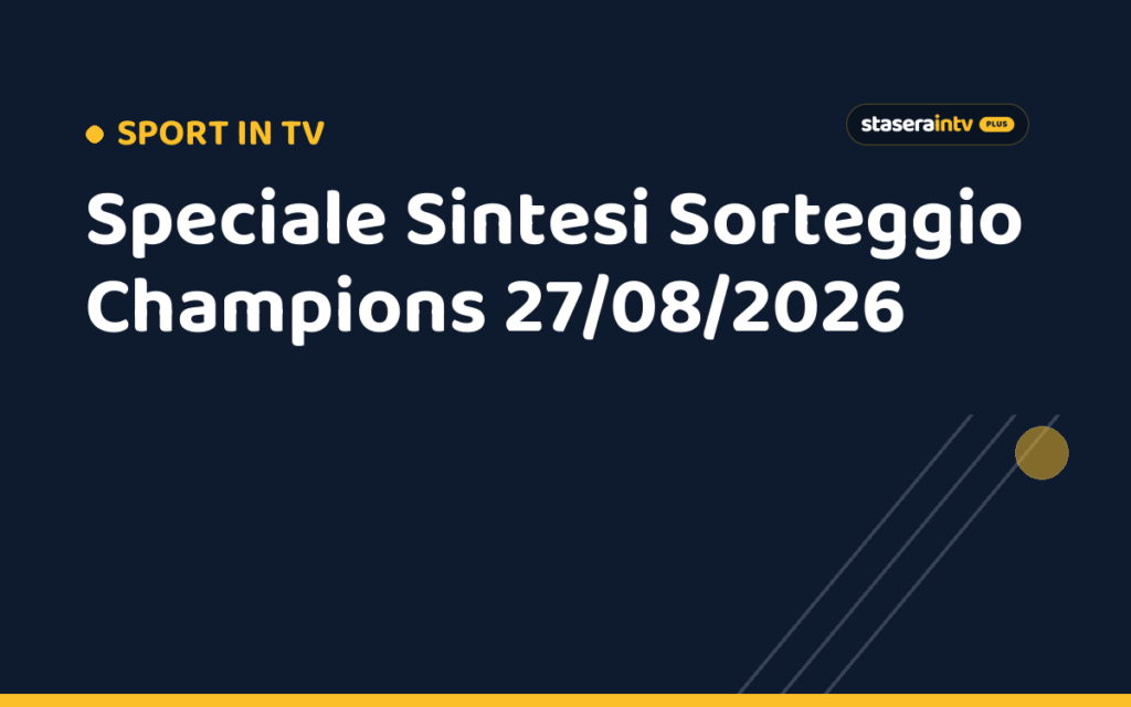 Speciale Sintesi Sorteggio Champions 27/08/2026