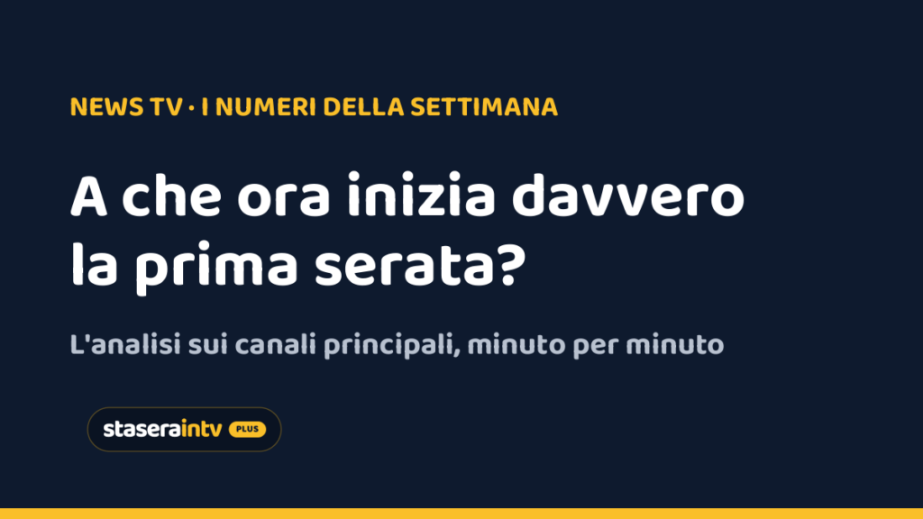 A che ora inizia davvero la prima serata? I numeri veri, canale per canale