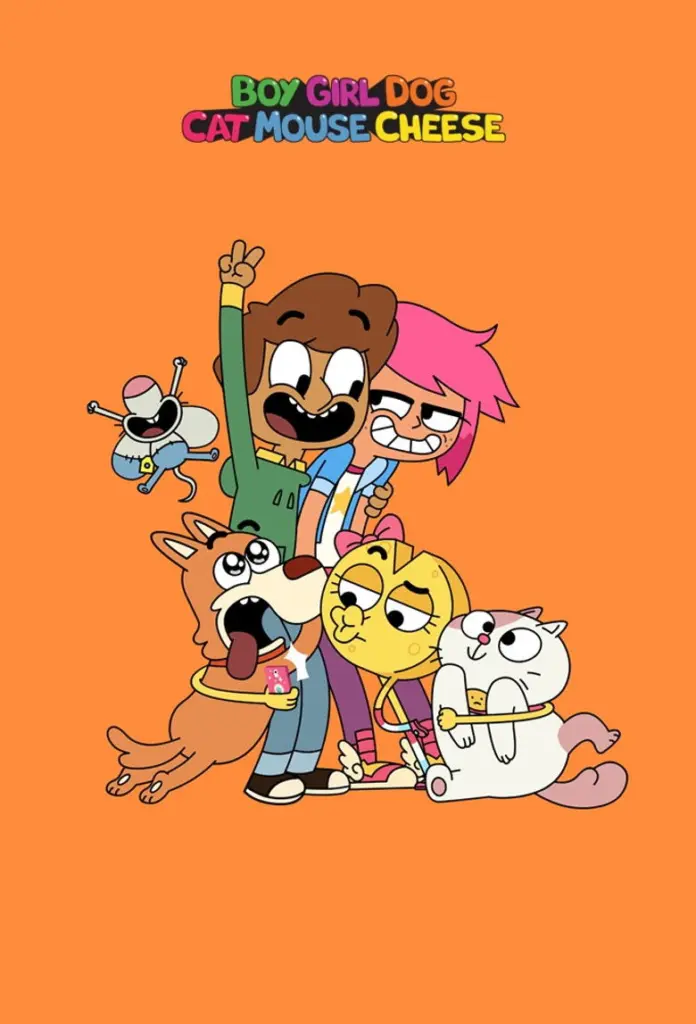 Boy, Girl, Dog, Cat, Mouse, Cheese
